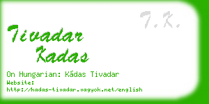 tivadar kadas business card